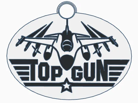 F - 16   TOP - GUN   keychain / zipper