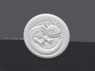 Axolotl Coin / Coaster
