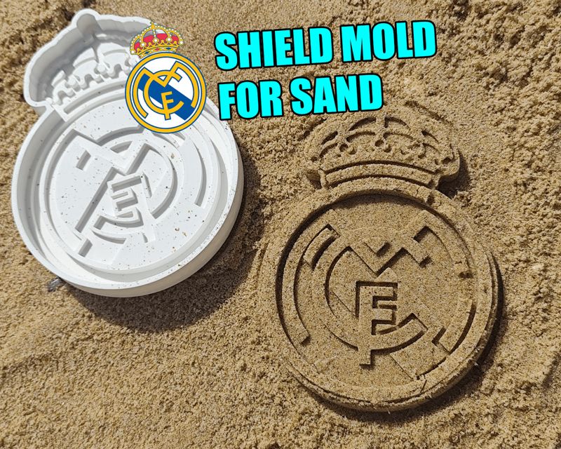 Real Madrid shield mold for sand