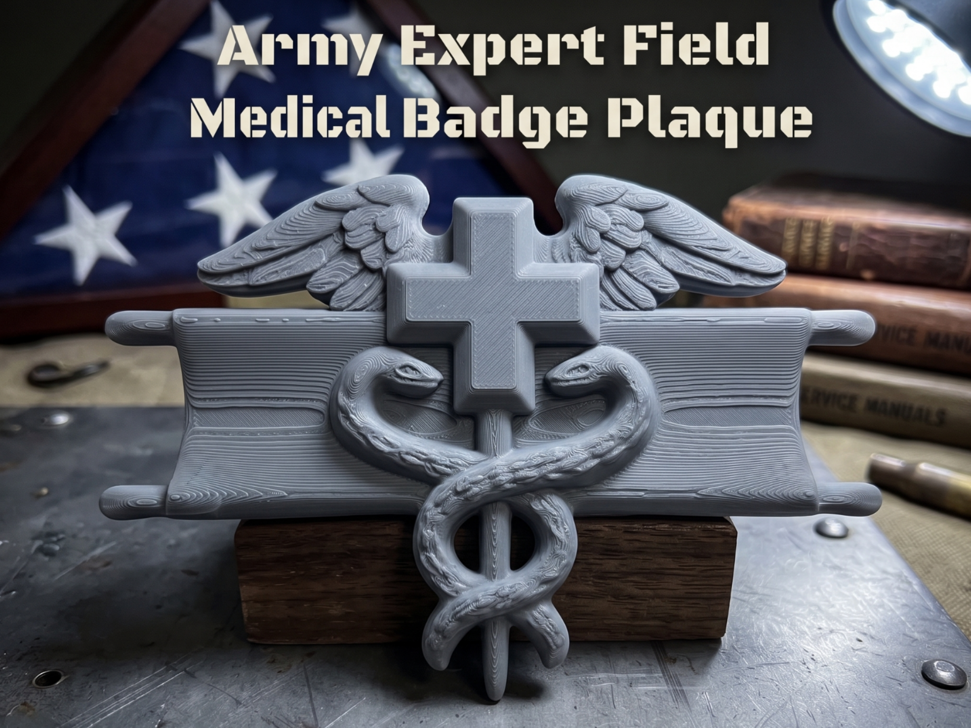 Army Expert Field Medical Badge (EFMB) Plaque 