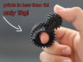 Helical Gear Finger Spinner Fidget