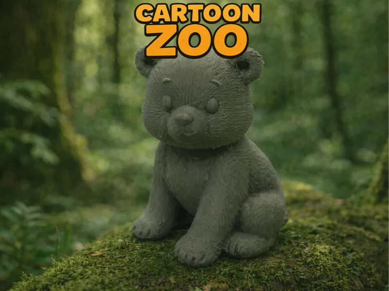 Cute Cartoon Bear - Cartoon Zoo