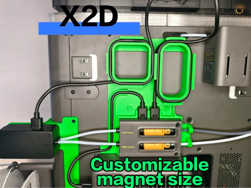 X2D Cablemanagement, AMS + Filament track switch