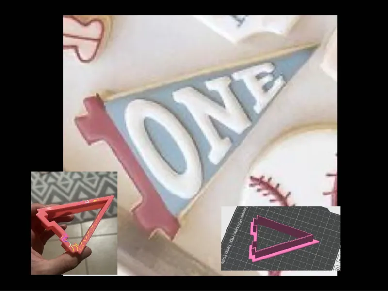 Pennant Flag Cookie Cutter
