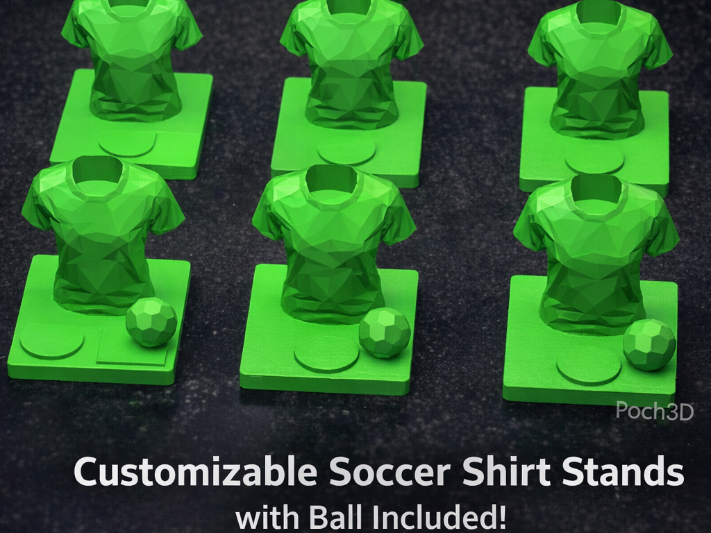 Soccer Shirt Display Stands – Ball Included