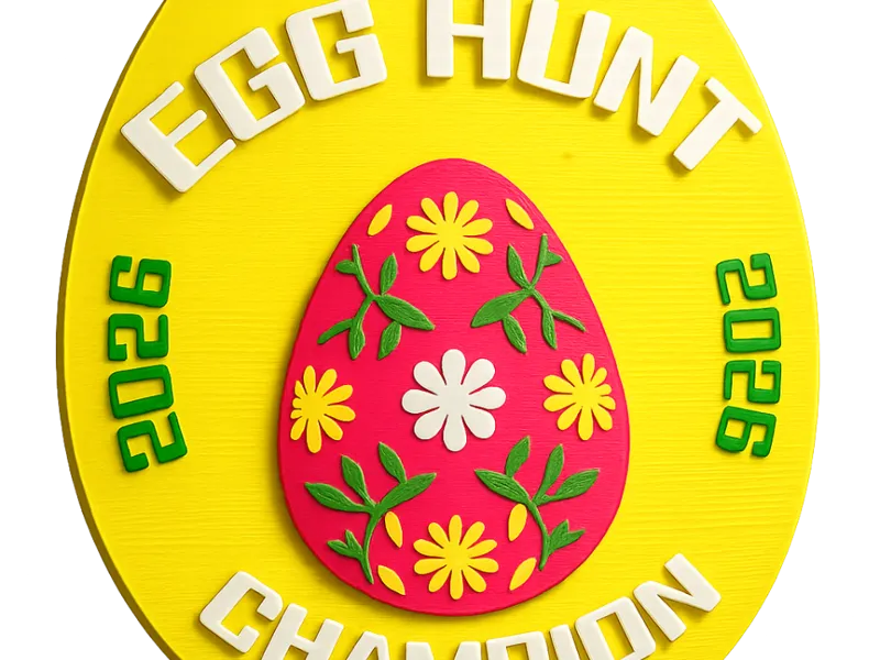 Easter Egg hunt award medal 2026