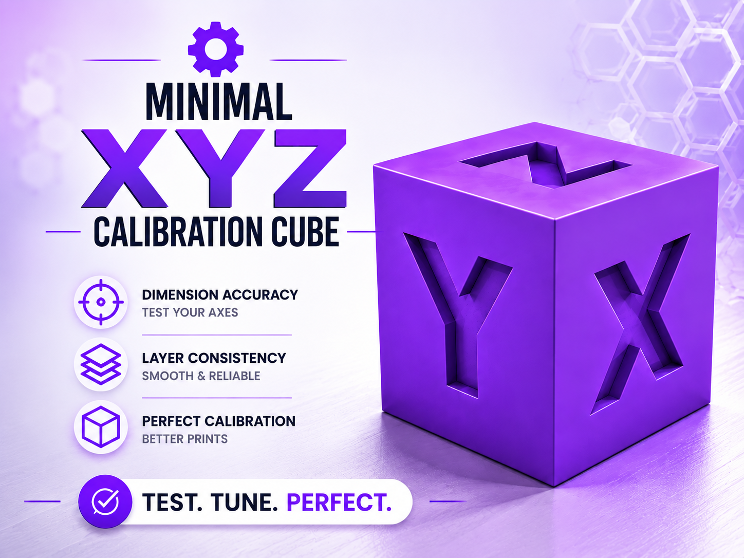 Minimal XYZ Calibration Cube