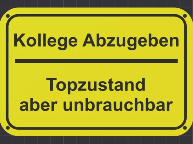 Lustiges Türschild