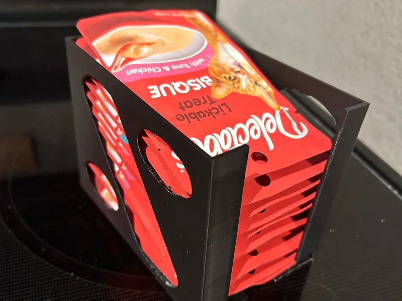 Cat food satchet dispenser