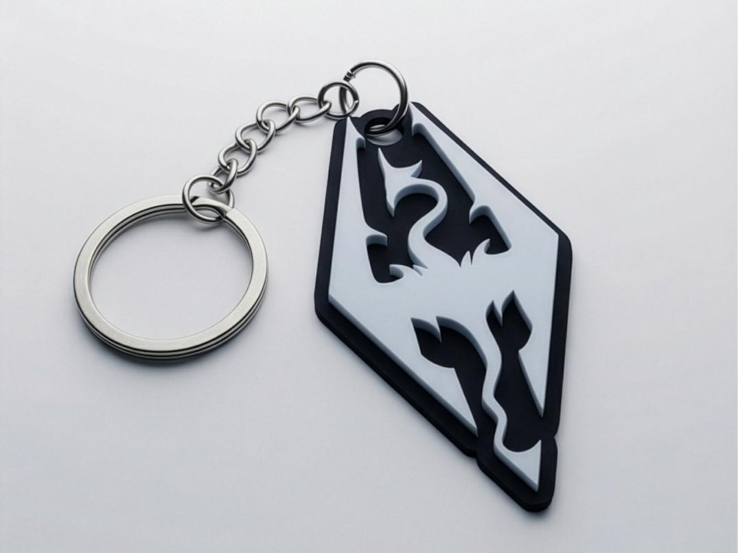Skyrim Logo Keychain 3D model