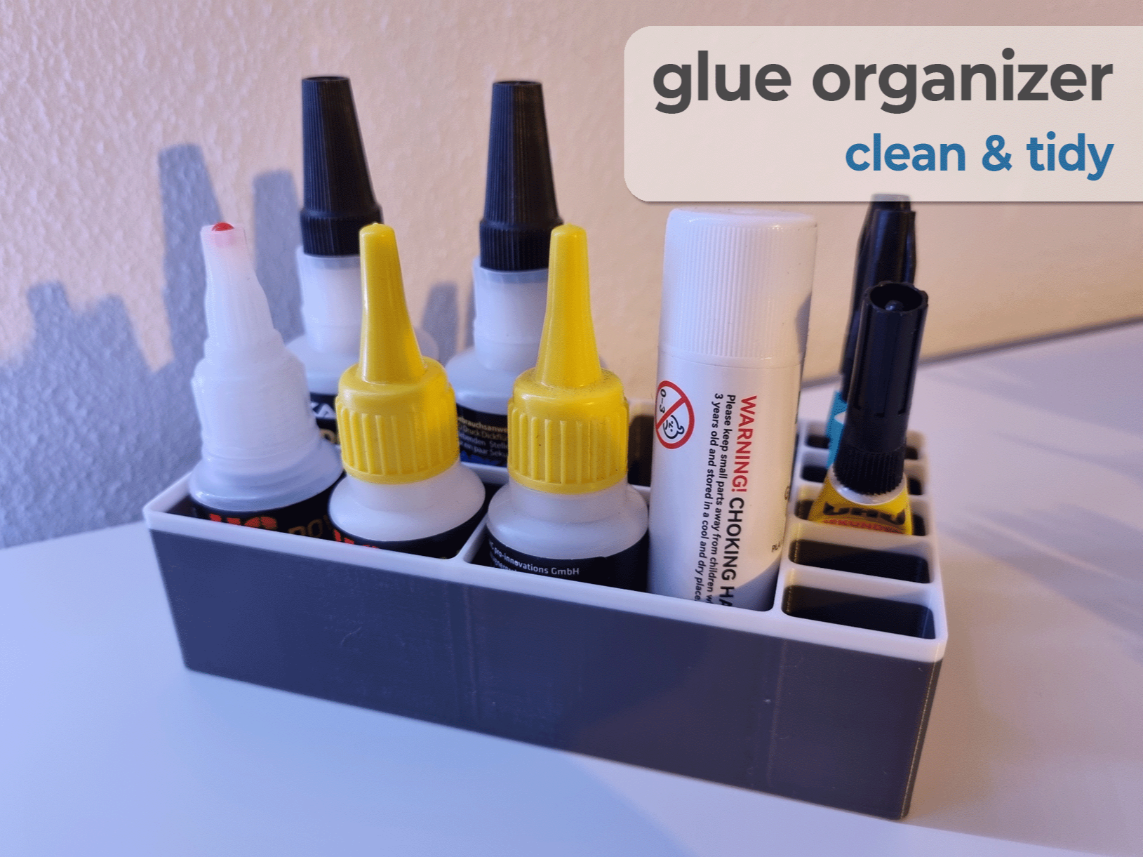 Einfacher Kleber Organizer