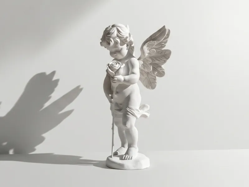 Angel with flower-Anioł z kwiatem