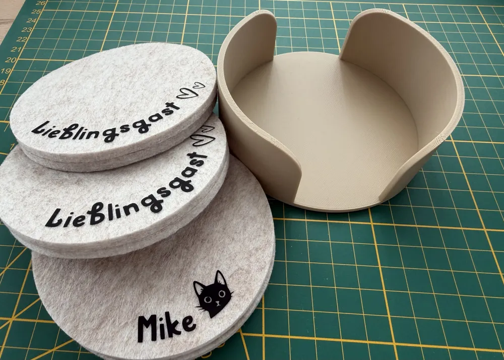 Coaster holder for round coasters - Free 3D Print Model - MakerWorld
