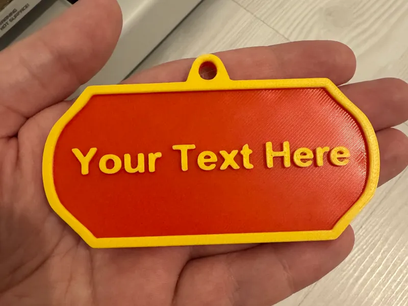 Customizable Name Tag No AMS