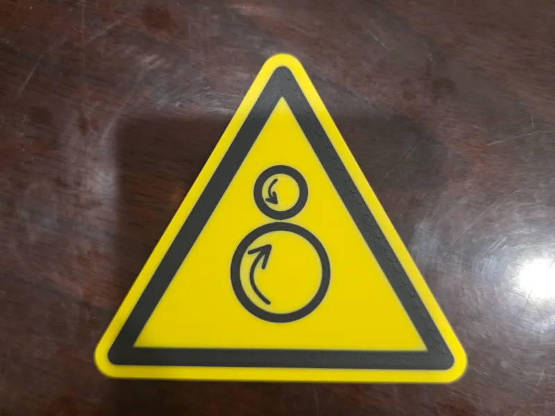 Gegenläufige Walzen Schild W025 DIN EN ISO 7010