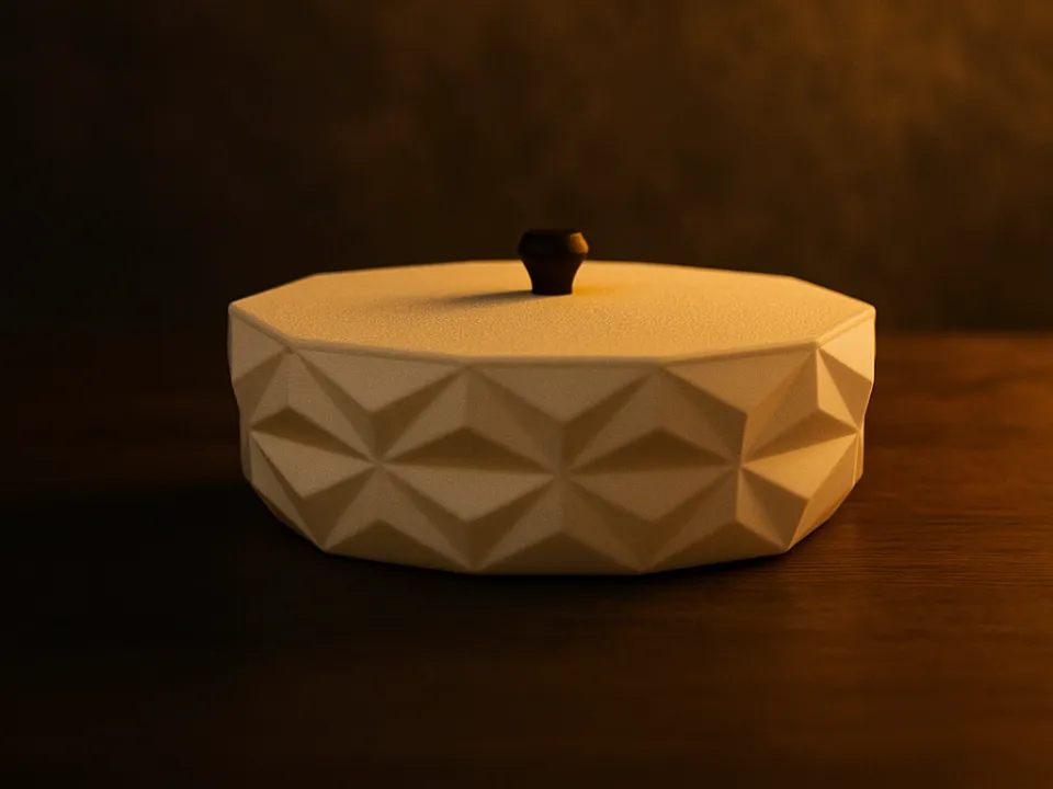 Modern Polygon Bowl With Lid - Free 3D Print Model - MakerWorld