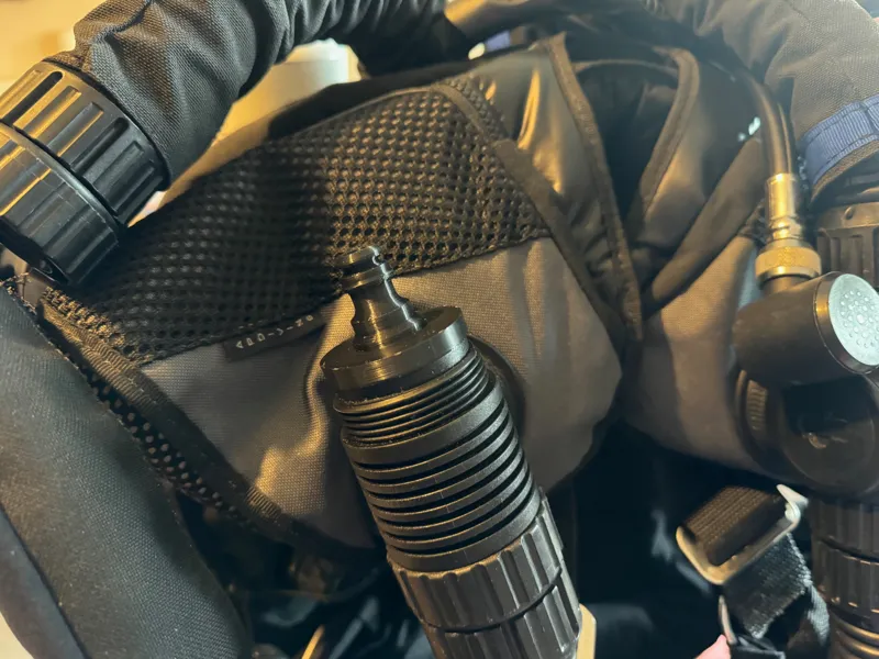 AP Diving Inspiration Rebreather Garden hose adaptor for flushing counter-lungs using a garden hose
