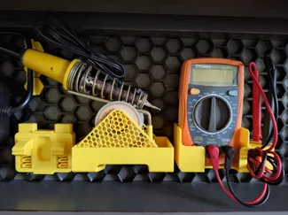 honeycomb storage wall - multimeter holder