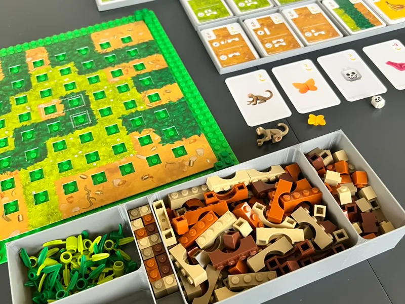 Brick monkey palace board game insert and organize