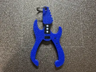 Guitar pick keychain