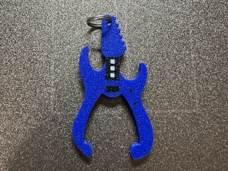 Guitar pick keychain