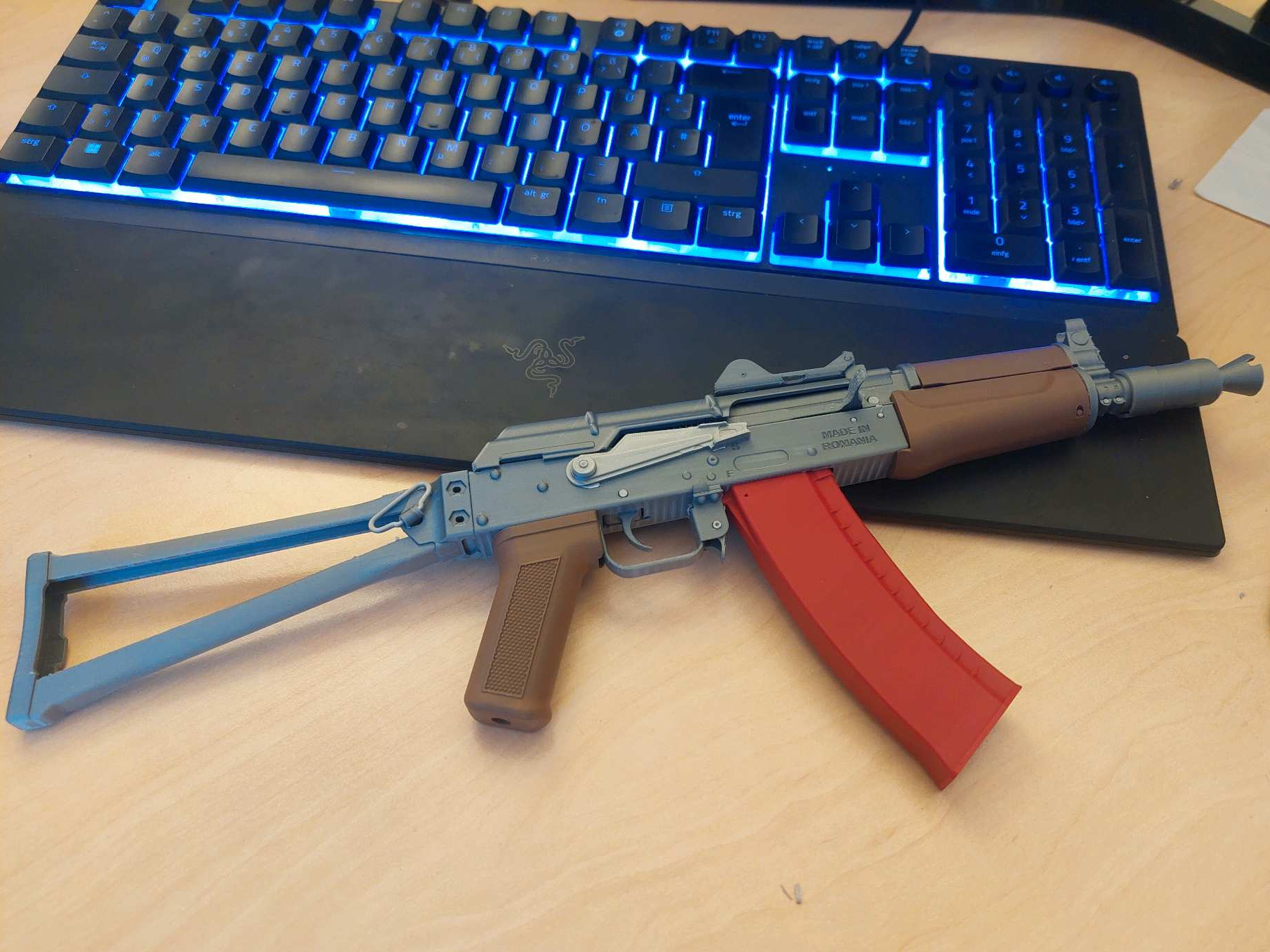 Stock of an AKS 74u toy rifle (no function)
