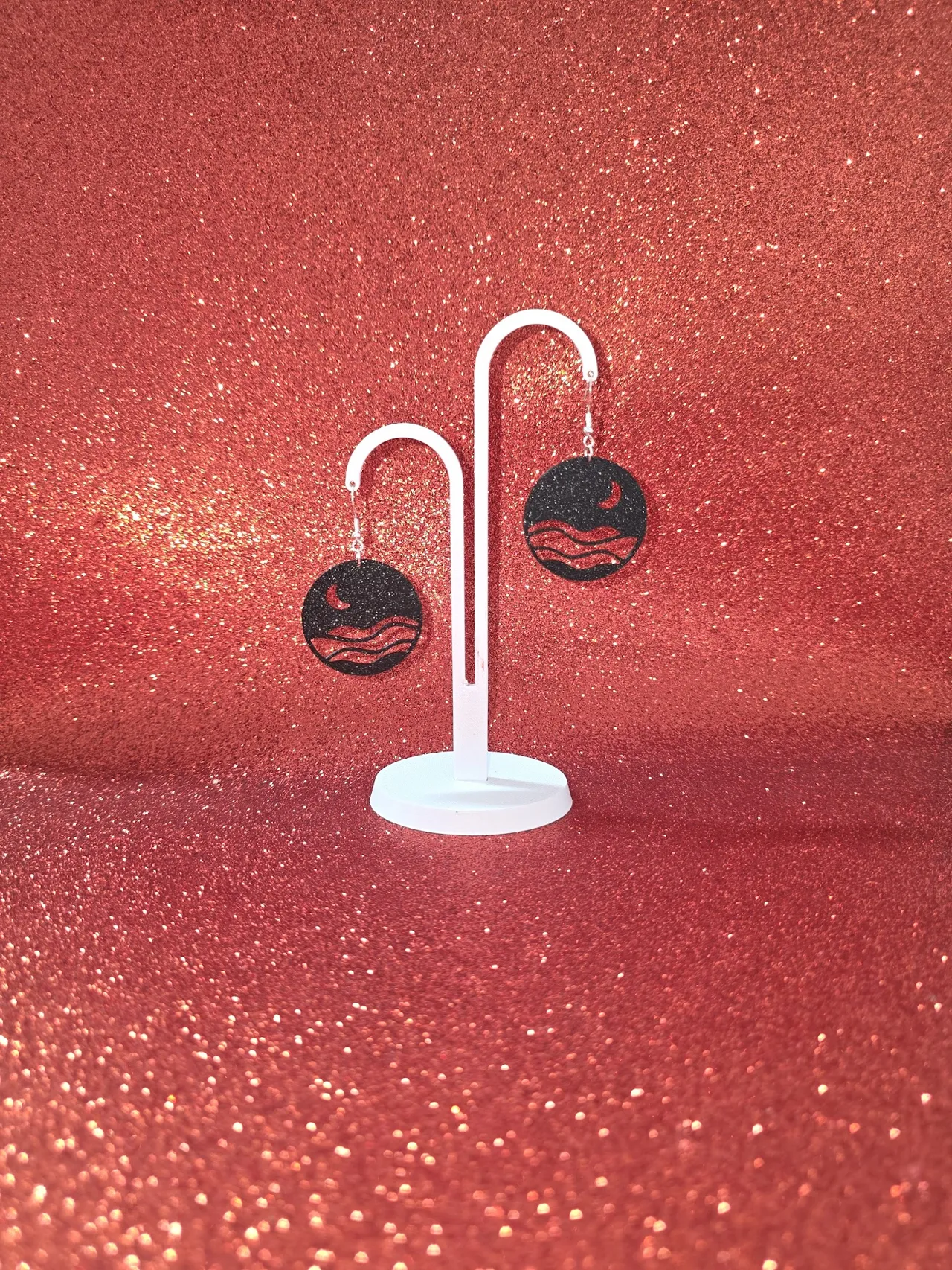 Dark night earrings view 3