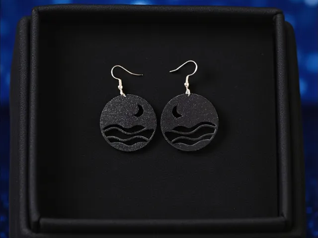 Dark night earrings