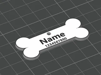 Dog Bone Tag (customizable)