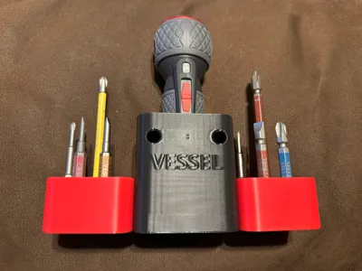 Vessel Screwdriver stand w/ 2 bitholders