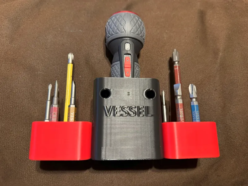 Vessel Screwdriver stand w/ 2 bitholders