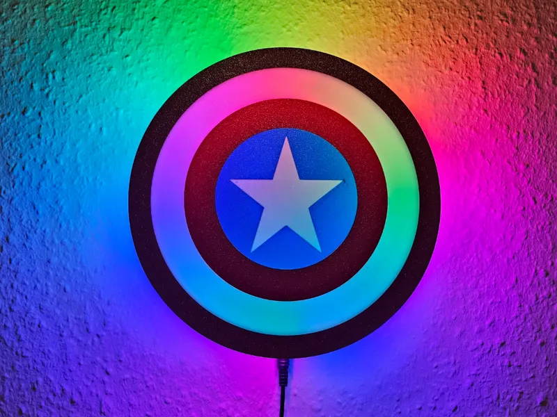 Captain America Shield attachment for Wall Lamp