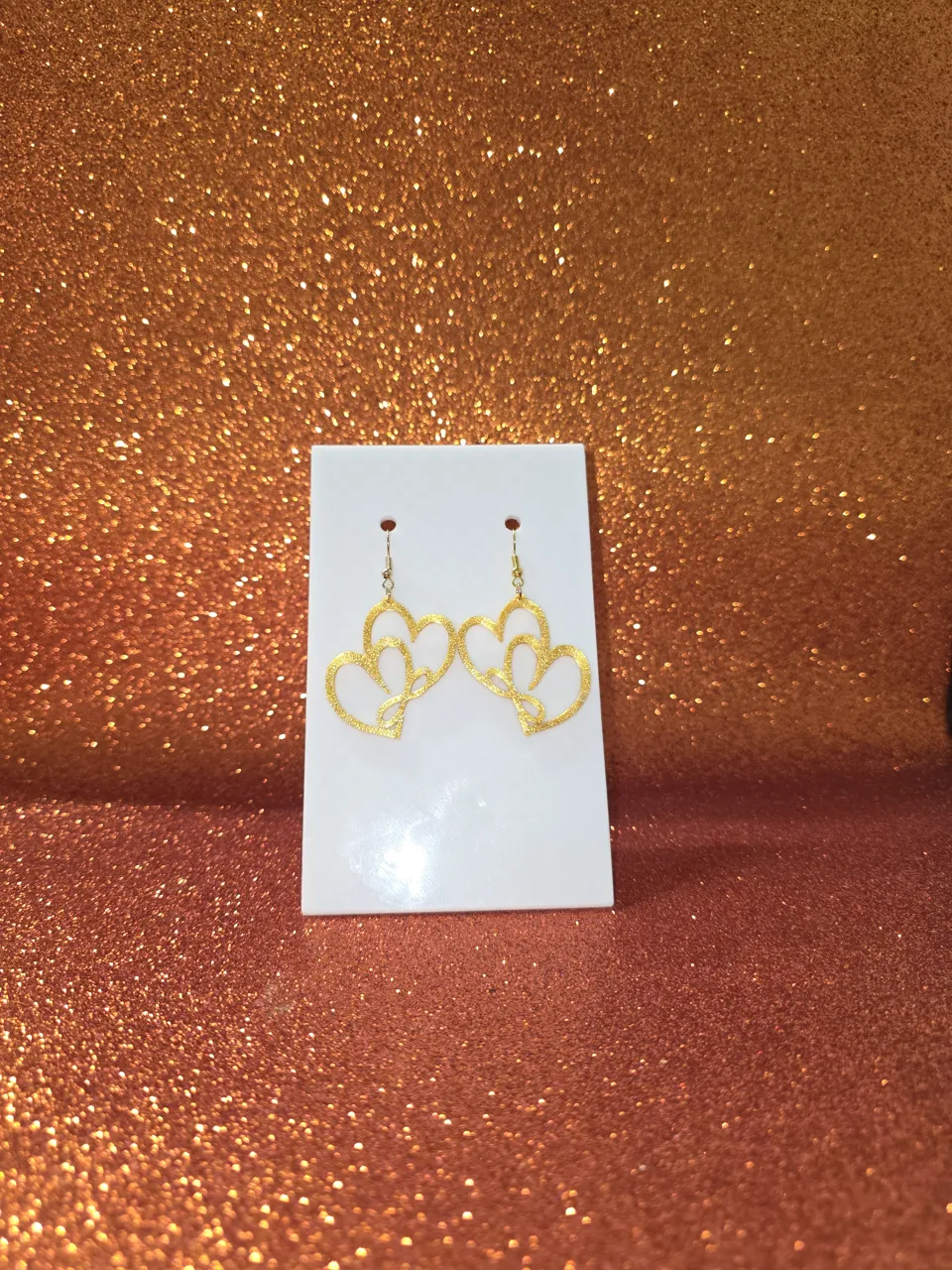 Heart in the infinite heart earrings view 2