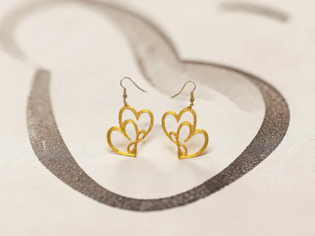 Heart in the infinite heart earrings