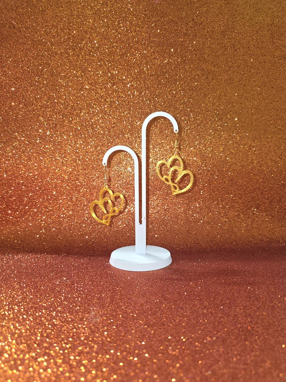 Heart in the infinite heart earrings view 3