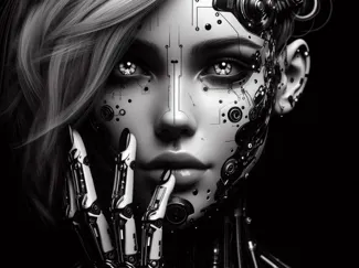 hueforge cyber-girl
