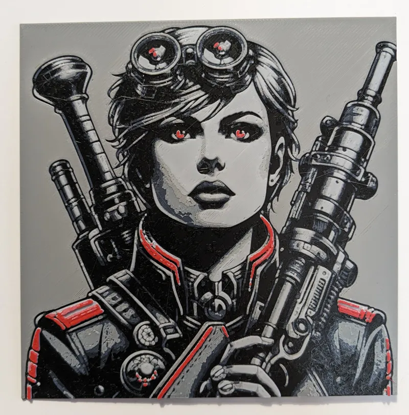 Steampunk FemShep - HueForge print