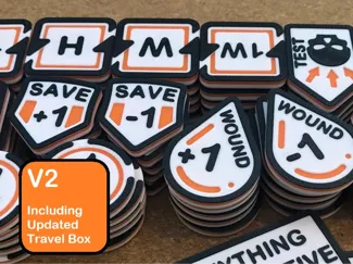 Improved War-Hammer Reminder Tokens -Incl. Box