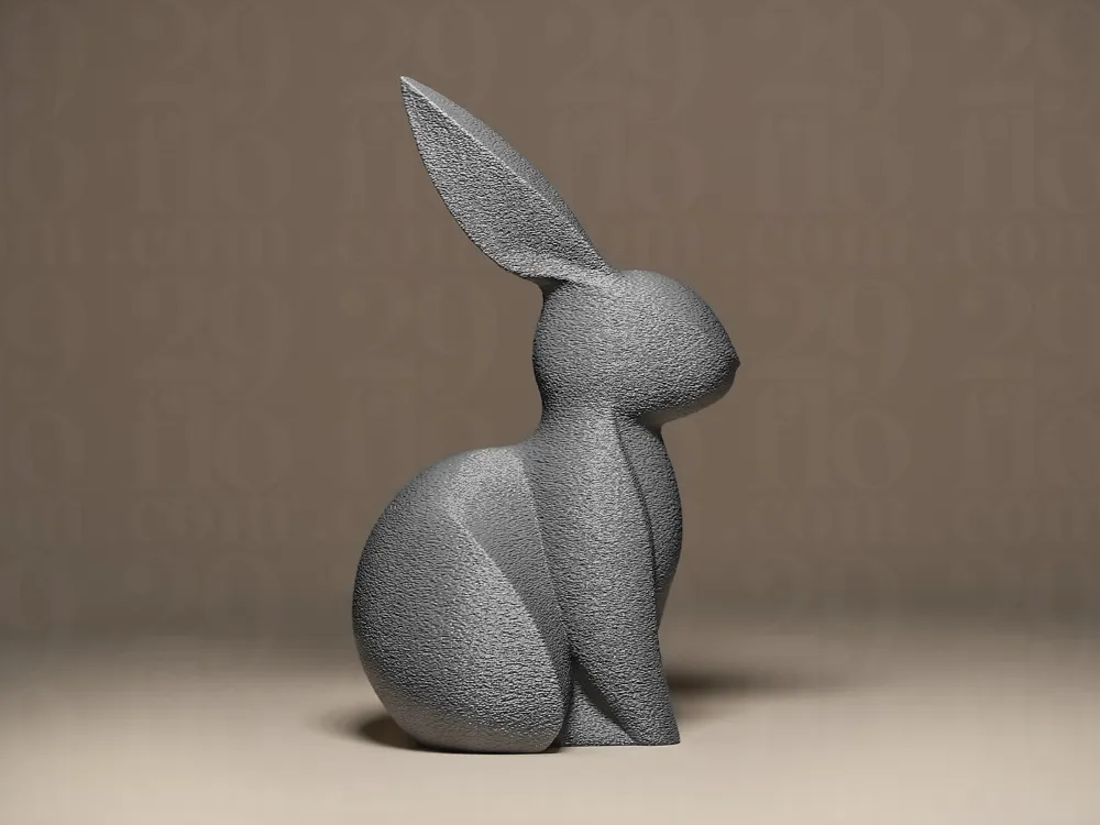 Elegant Bunny Figurine - Free 3D Print Model - MakerWorld