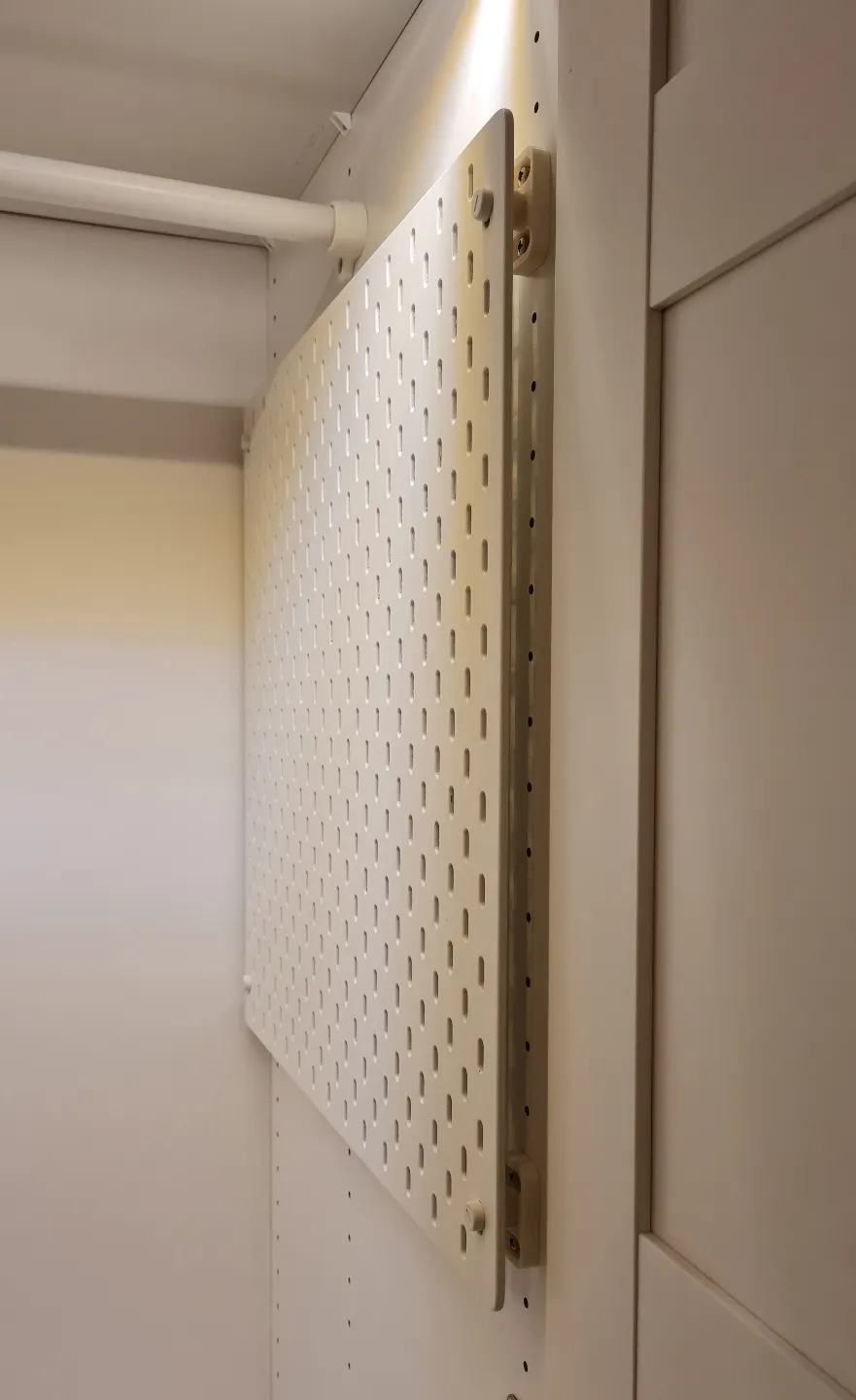 Skadis mount for IKEA PAX wardrobe view 2