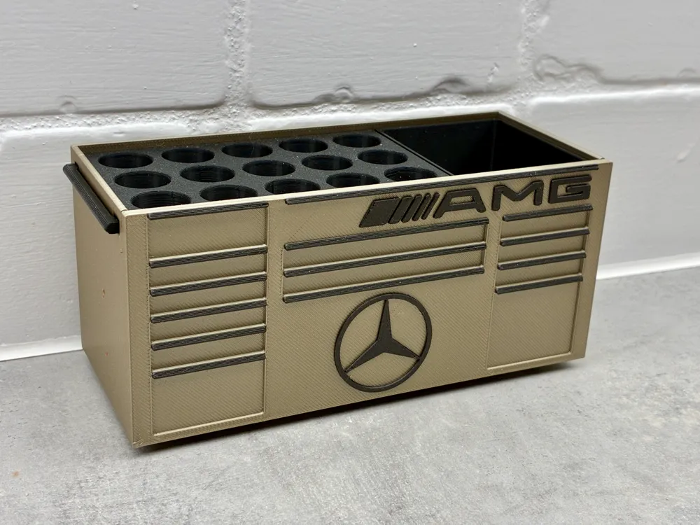 Mercedes AMG Inspired fan art Desk work toolbox by Mrtk1970 MakerWorld ...