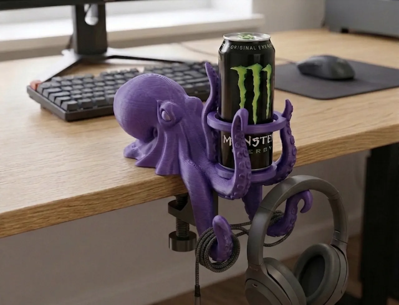 Octopus Cup Holder & Headset Stand view 4