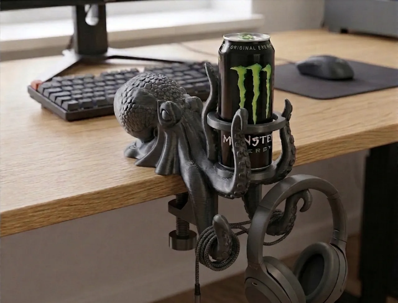 Octopus Cup Holder & Headset Stand view 3