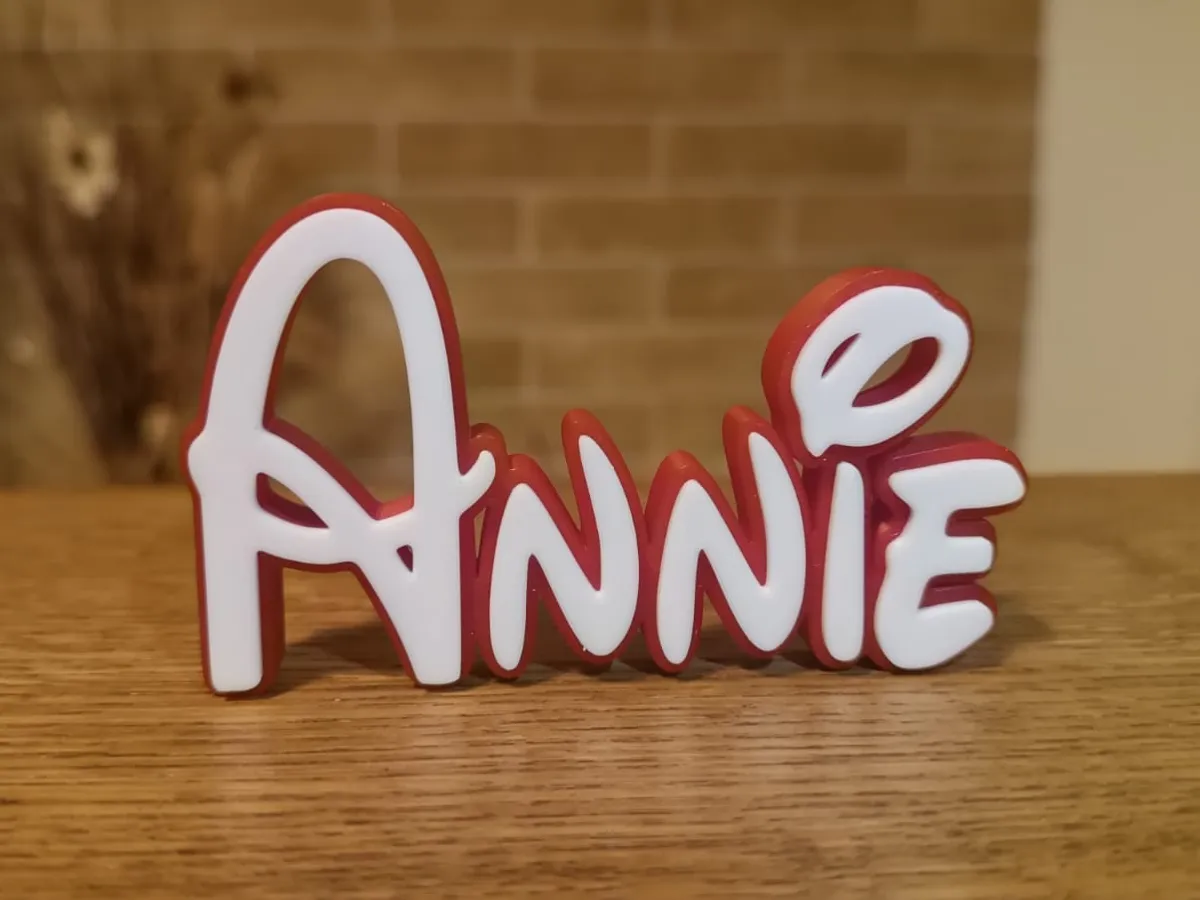 Annie Name Disney Font - Free 3D Print Model - MakerWorld