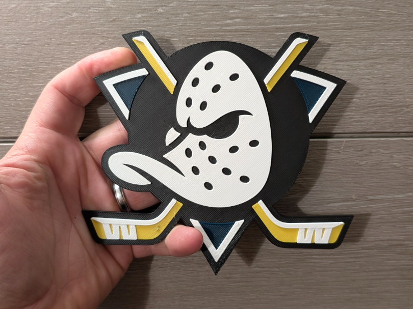 Anaheim Mighty Ducks logo sign plaque 2-sizes