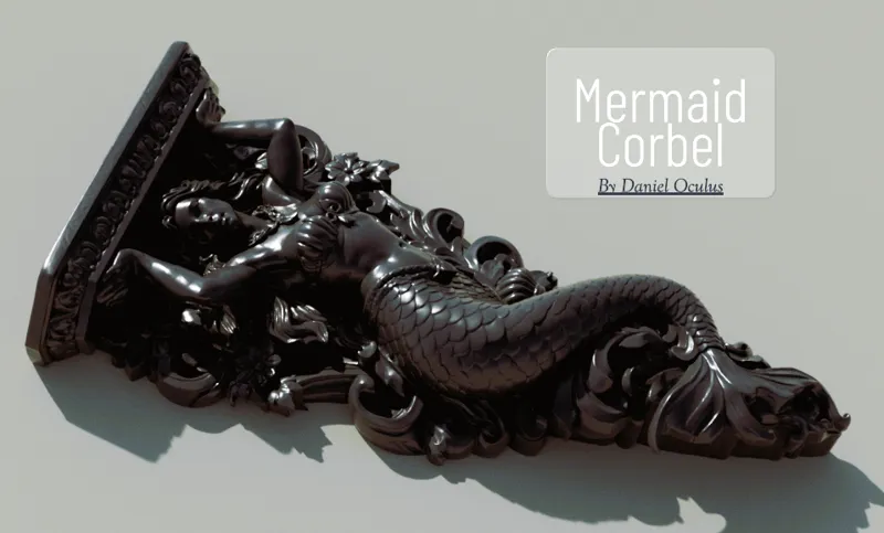 Mermaid Corbel – Nautical Architectural Bracket 