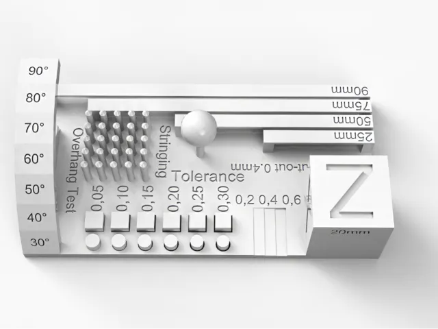 Ultimate 3D printer calibration and test block