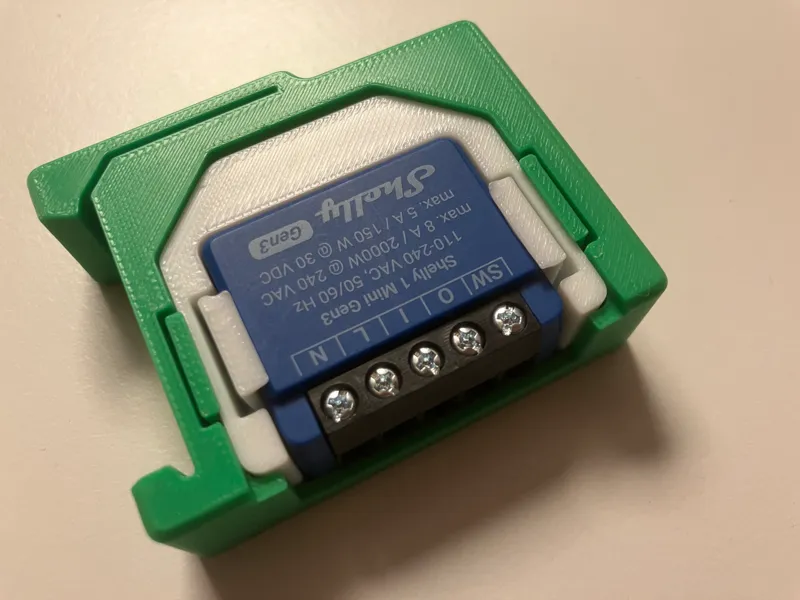 new Shelly Plus Adapter DIN-Schienenmontage
