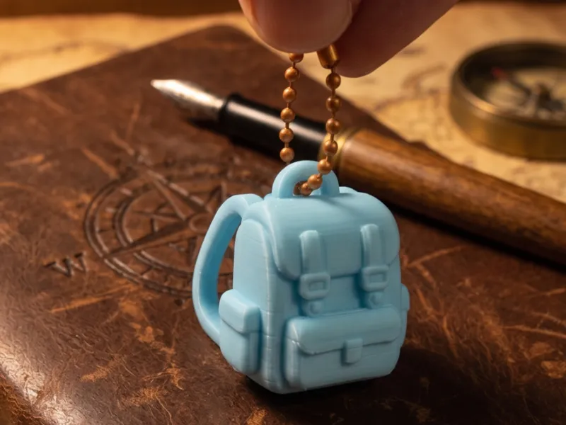 Miniature Adventure Backpack Keychain