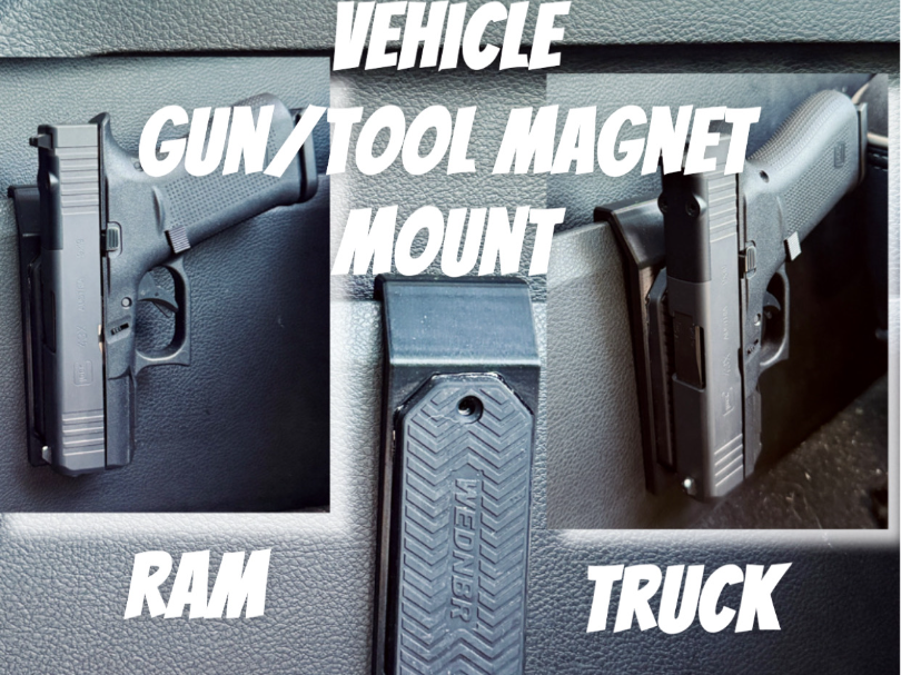 NO-Drill Vehicle Gun/Tool Magnet Mount [Ram Truck]